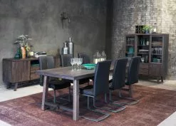 Rowico AB BROOKLYN Senkki 160 Cm -Huonekalu kauppa Brooklyn Razor rr 1 6 Brooklyn vitriini senkki vitriini savunharmaa milj