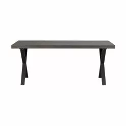 Rowico AB BROOKLYN Ruokapöytä 170 X 95 Cm X-mallisilla Metallijaloilla -Huonekalu kauppa Brooklyn ruokapoyta 170x95 X jaloilla savutammi 119837