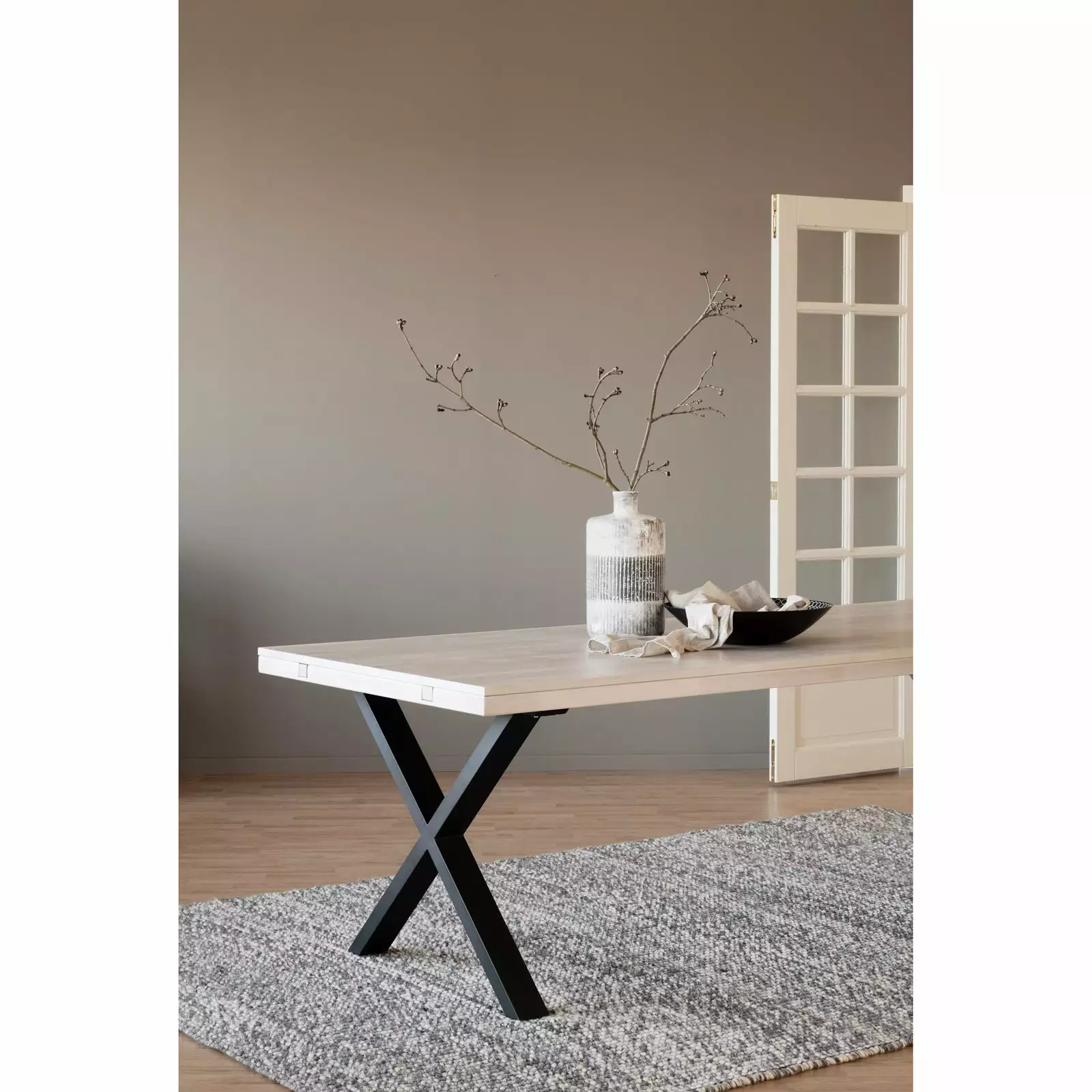 Rowico AB BROOKLYN Ruokapöytä 220 X 95 Cm X-mallisilla Metallijaloilla 7 Rowico AB BROOKLYN Ruokapöytä 220 X 95 Cm X-mallisilla Metallijaloilla - Image 7