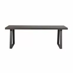 Rowico AB BROOKLYN Ruokapöytä 220 X 95 Cm Metallijaloilla -Huonekalu kauppa Brooklyn ruokapoyta 220x95cm U jaloilla savutammi musta 119820