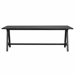 Rowico AB CARRADALE Ruokapöytä 220 X 100 Cm Metallijaloilla -Huonekalu kauppa Carradale ruokapoyta 120327 musta