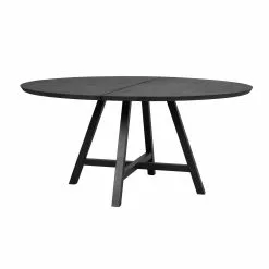 Rowico AB CARRADALE Ruokapöytä Pyöreä 150 Cm Metallijaloilla -Huonekalu kauppa Carradale ruokapoyta pyorea 120329 musta