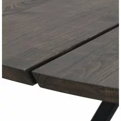 Rowico AB CARRADALE Ruokapöytä Pyöreä 150 Cm Metallijaloilla -Huonekalu kauppa Carradale ruokapoyta pyorea savutammi detalj