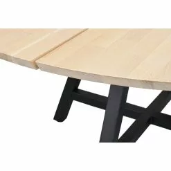 Rowico AB CARRADALE Ruokapöytä Pyöreä 150 Cm Metallijaloilla -Huonekalu kauppa Carradale ruokapoyta pyorea valkotammi detalj 2