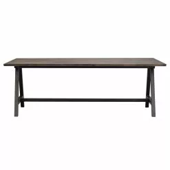 Rowico AB CARRADALE Ruokapöytä 220 X 100 Cm Metallijaloilla -Huonekalu kauppa Carradale ruokapoyta savutammi musta 120341