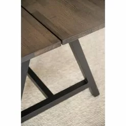 Rowico AB CARRADALE Ruokapöytä 220 X 100 Cm Metallijaloilla -Huonekalu kauppa Carradale ruokapoyta savutammi musta 120341 detalj