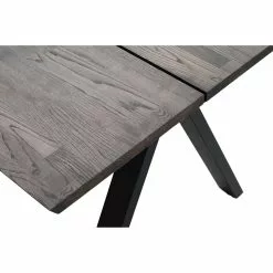 Rowico AB CARRADALE Ruokapöytä 220 X 100 Cm V-mallisilla Metallijaloilla -Huonekalu kauppa Carradale ruokapoyta jatkettu savutammi musta 120321 detalj 05238c5e 5463 44dd abfb e38849d8b875