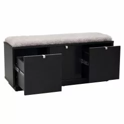 Rowico AB CONFETTI Säilytyspenkki 106 Cm -Huonekalu kauppa Confetti penkki 3ltk musta harmaa 103766 2