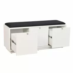 Rowico AB CONFETTI Säilytyspenkki 106 Cm -Huonekalu kauppa Confetti penkki 3ltk valkoinen musta 103763 1