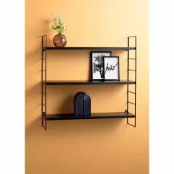 Schou Company A/S DAY Seinähylly 58 X 58 Cm -Huonekalu kauppa Day seinahylly 58X16X58CM 73124 musta fiilis