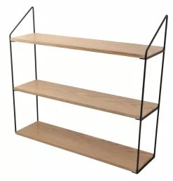 Schou Company A/S DAY Seinähylly 60 Cm 3-tasoinen -Huonekalu kauppa Day 2Dseinahylly 2D3os 5Flv 2Dmusta 5F2