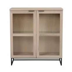 Rowico AB EVERETT Vitriinikaappi 95 Cm -Huonekalu kauppa Everett kaappi 105 kuultovalko 18771