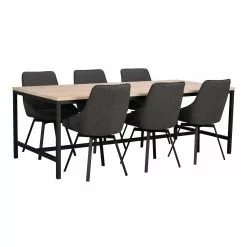 Rowico AB EVERETT Ruokapöytä -Huonekalu kauppa Everett ruokapoyta kuultovalko Alison tuolit musta 1