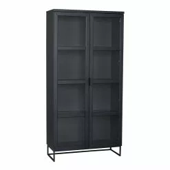 Rowico AB EVERETT Vitriini 95 Cm Korkea -Huonekalu kauppa Everett vitriini musta 118788