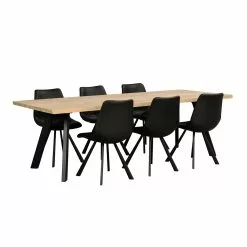 Rowico AB FRED Ruokapöytä -Huonekalu kauppa Fred ruokapoyta rr 240 valkotammi musta 117420