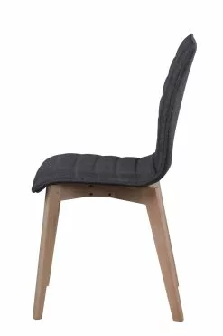 Rowico AB GRACY Tuoli Kangasverhoilulla -Huonekalu kauppa Gracy tuoli tummanharmaa valkotammi 3