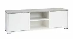 Leo-Matti Ojala Oy KIVI Tv-taso 144 Cm 2 Ovea Ja Avo-osa -Huonekalu kauppa Kivi taso 148cm 2 ovi 2Bavo valk betoni