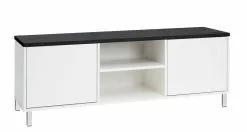 Leo-Matti Ojala Oy KIVI Tv-taso 144 Cm 2 Ovea Ja Avo-osa -Huonekalu kauppa Kivi taso 148cm 2 ovi avo musta jalat 10cm