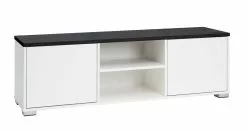 Leo-Matti Ojala Oy KIVI Tv-taso 144 Cm 2 Ovea Ja Avo-osa -Huonekalu kauppa Kivi taso 148cm 2 ovi avo musta jalat 3cm