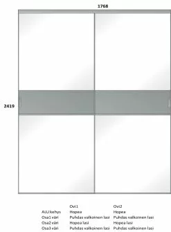 Lakeus Design Oy LAKEUS DESIGN Liukuovikaappi Mittatilauksena 180 X 65 X 250 Cm 8 Lakeus Design Oy LAKEUS DESIGN Liukuovikaappi Mittatilauksena 180 X 65 X 250 Cm -Huonekalu kauppa Lakeus komero 14 ovet