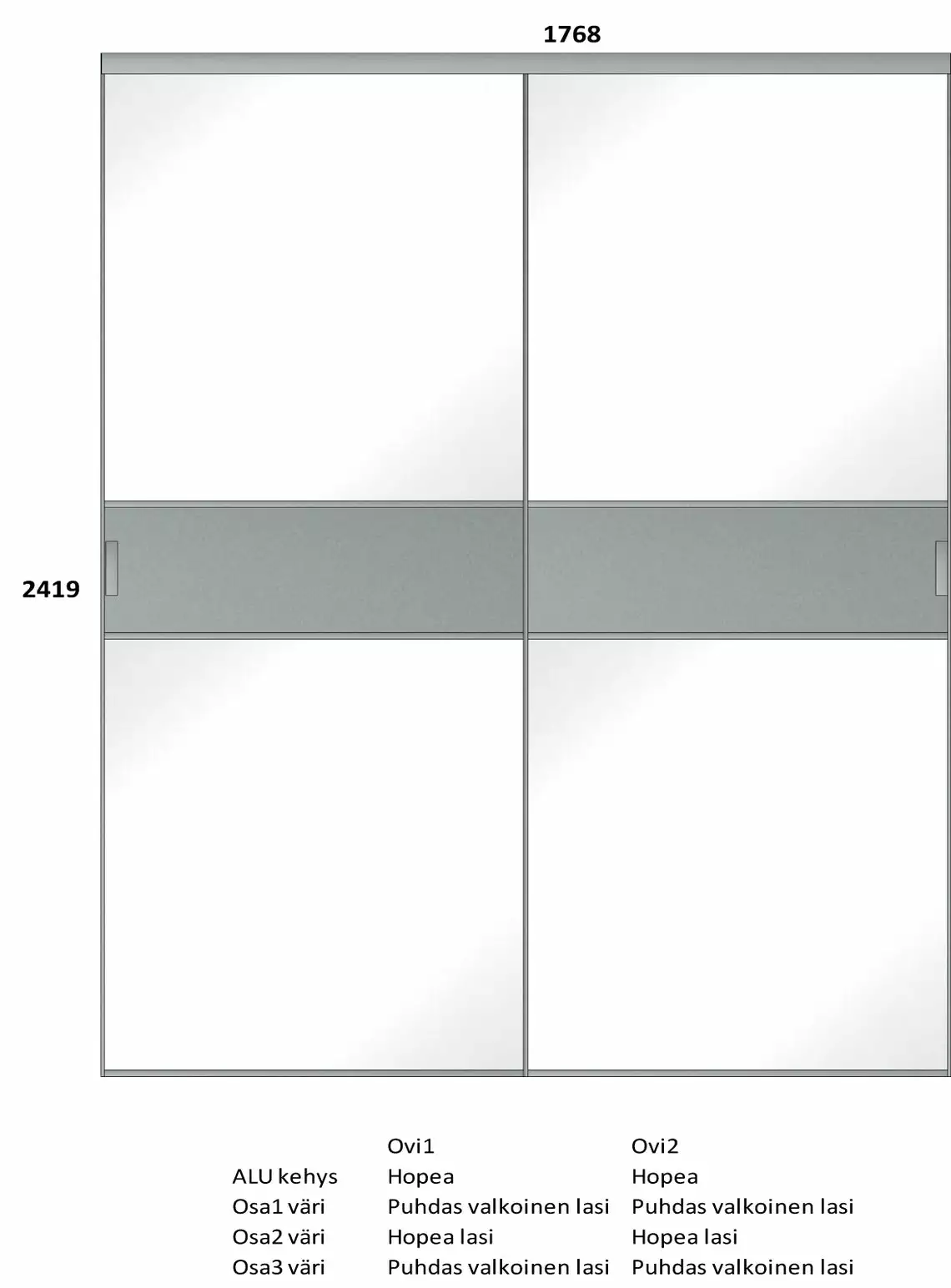 Lakeus Design Oy LAKEUS DESIGN Liukuovikaappi Mittatilauksena 180 X 65 X 250 Cm 2 Lakeus Design Oy LAKEUS DESIGN Liukuovikaappi Mittatilauksena 180 X 65 X 250 Cm - Image 2