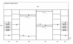 Lakeus Design Oy LAKEUS DESIGN Liukuovikaappi Mittatilauksena 400 X 50 X 260 Cm -Huonekalu kauppa Lakeus komero 17 sisusta