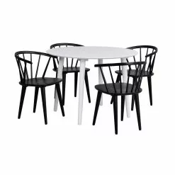 Rowico AB LOTTA Ruokapöytä Pyöreä 106 Cm -Huonekalu kauppa Lotta rr ruokapoyta valkoinen 110646 Carmen tuolit