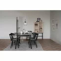 Rowico AB LOTTA Ruokapöytä -Huonekalu kauppa Lotta ruokapoyta 180x90 musta 110735 Casey tuolit Marshalle vitriini miljoo