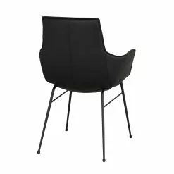 Rowico AB LOWELL Nojatuoli -Huonekalu kauppa Lowell tuoli musta nahka 120263 3