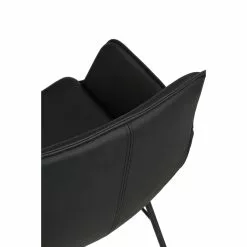 Rowico AB LOWELL Nojatuoli -Huonekalu kauppa Lowell tuoli musta nahka 120263 detalj