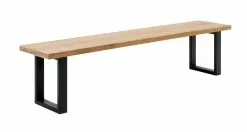 Vilbel Ou VENLA Penkki Suorilla Metallijaloilla -Huonekalu kauppa Nauvo penkki 200 antiikki musta