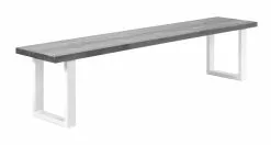 Vilbel Ou VENLA Penkki Suorilla Metallijaloilla -Huonekalu kauppa Nauvo penkki 200 harmaa valk