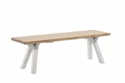 Vilbel Ou VENLA Penkki Puujaloilla -Huonekalu kauppa Venla penkki 150cm antiikki puujalat valkoinen