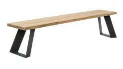 Vilbel Ou VENLA Penkki Vinoilla Metallijaloilla -Huonekalu kauppa Venla penkki 200cm antiikki metallijalat vino musta