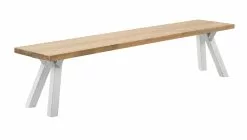 Vilbel Ou VENLA Penkki Puujaloilla -Huonekalu kauppa Venla penkki 200cm antiikki puujalat valkoinen