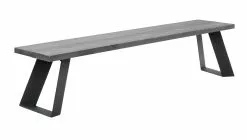 Vilbel Ou VENLA Penkki Vinoilla Metallijaloilla -Huonekalu kauppa Venla penkki 200cm harmaa metallijalat vino musta