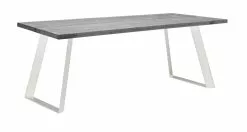 Vilbel Ou VENLA Lankkupöytä Vinoilla Metallijaloilla -Huonekalu kauppa Venla poyta 200cm harmaa metallijalat vino valkoinen