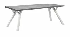 Vilbel Ou VENLA Lankkupöytä Puujaloilla -Huonekalu kauppa Venla poyta 200cm harmaa puujalat valkoinen