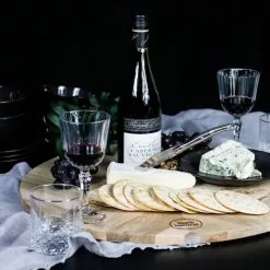 Pyöreä Leikkuulauta Kalanruotokuviolla -Huonekalu kauppa mars more snijplank rond mango hout 41cm 5 1