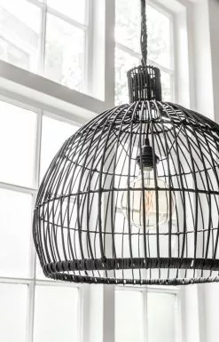 Las Salinas Musta Rottinkivalaisin -Huonekalu kauppa ml 521865 hanging lamp las salinas detail 2 1