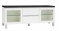 Leo-Matti Ojala Oy VIIVA Tv-taso 137 Cm NO 14 -Huonekalu kauppa viiva tv 137 lasiovet ltk alumiinijalat musta