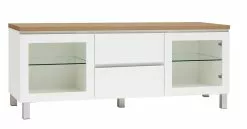 Leo-Matti Ojala Oy VIIVA Tv-taso 137 Cm NO 14 -Huonekalu kauppa viiva tv 137 lasiovet ltk alumiinijalat tammi