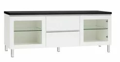 Leo-Matti Ojala Oy VIIVA Tv-taso 137 Cm NO 14 -Huonekalu kauppa viiva tv 137 lasiovet ltk metallijalat musta