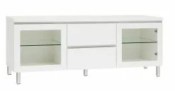 Leo-Matti Ojala Oy VIIVA Tv-taso 137 Cm NO 14 -Huonekalu kauppa viiva tv 137 lasiovet ltk metallijalat valk