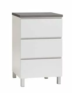 Leo-Matti Ojala Oy VIIVA Lipasto 46 Cm Matala -Huonekalu kauppa viiva lipasto kapea 3ltk alumiinijalat antrasiitti