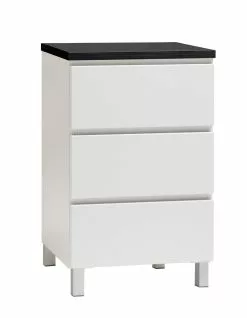 Leo-Matti Ojala Oy VIIVA Lipasto 46 Cm Matala -Huonekalu kauppa viiva lipasto kapea 3ltk alumiinijalat musta