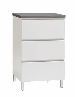 Leo-Matti Ojala Oy VIIVA Lipasto 46 Cm Matala -Huonekalu kauppa viiva lipasto kapea 3ltk metallijalat antrasiitti