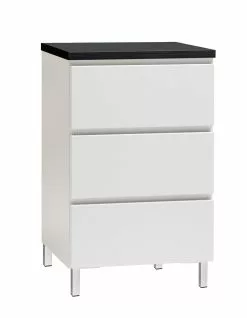 Leo-Matti Ojala Oy VIIVA Lipasto 46 Cm Matala -Huonekalu kauppa viiva lipasto kapea 3ltk metallijalat musta