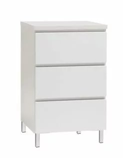 Leo-Matti Ojala Oy VIIVA Lipasto 46 Cm Matala -Huonekalu kauppa viiva lipasto kapea 3ltk metallijalat saarni