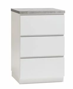 Leo-Matti Ojala Oy VIIVA Lipasto 46 Cm Matala -Huonekalu kauppa viiva lipasto kapea 3ltk sokkeli harmaa